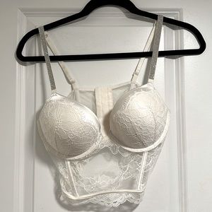 Victoria’s Secret Push-up Corset Top White, size 38B